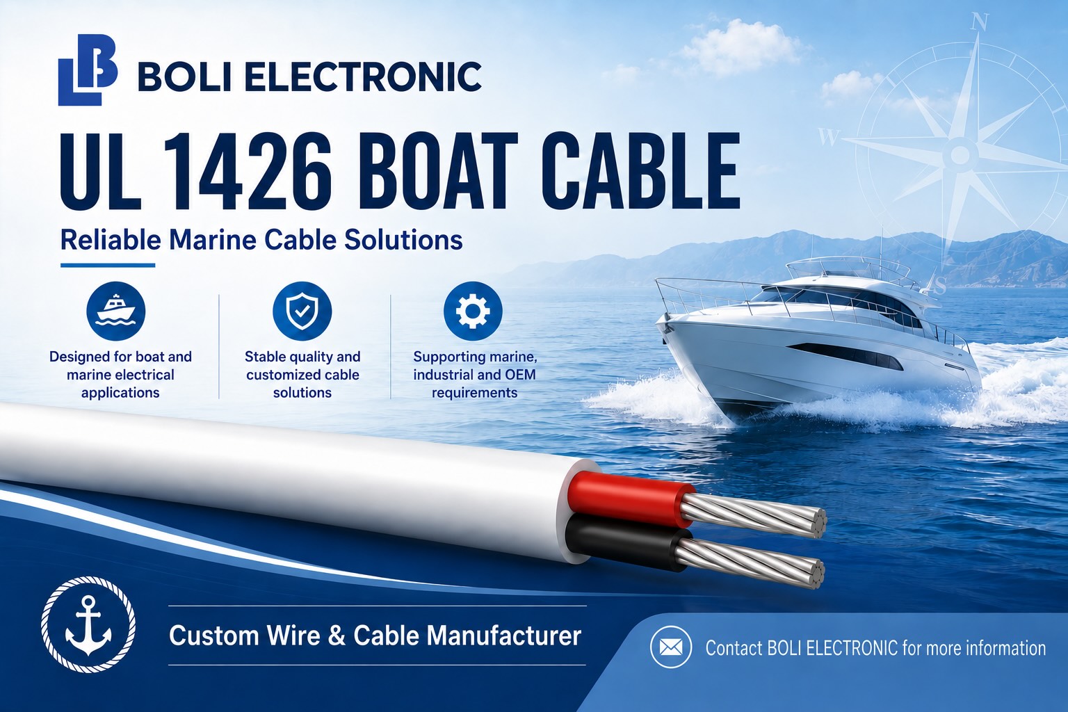 BOLI Electronic Obtains UL 1426 Certification for Marine Cable